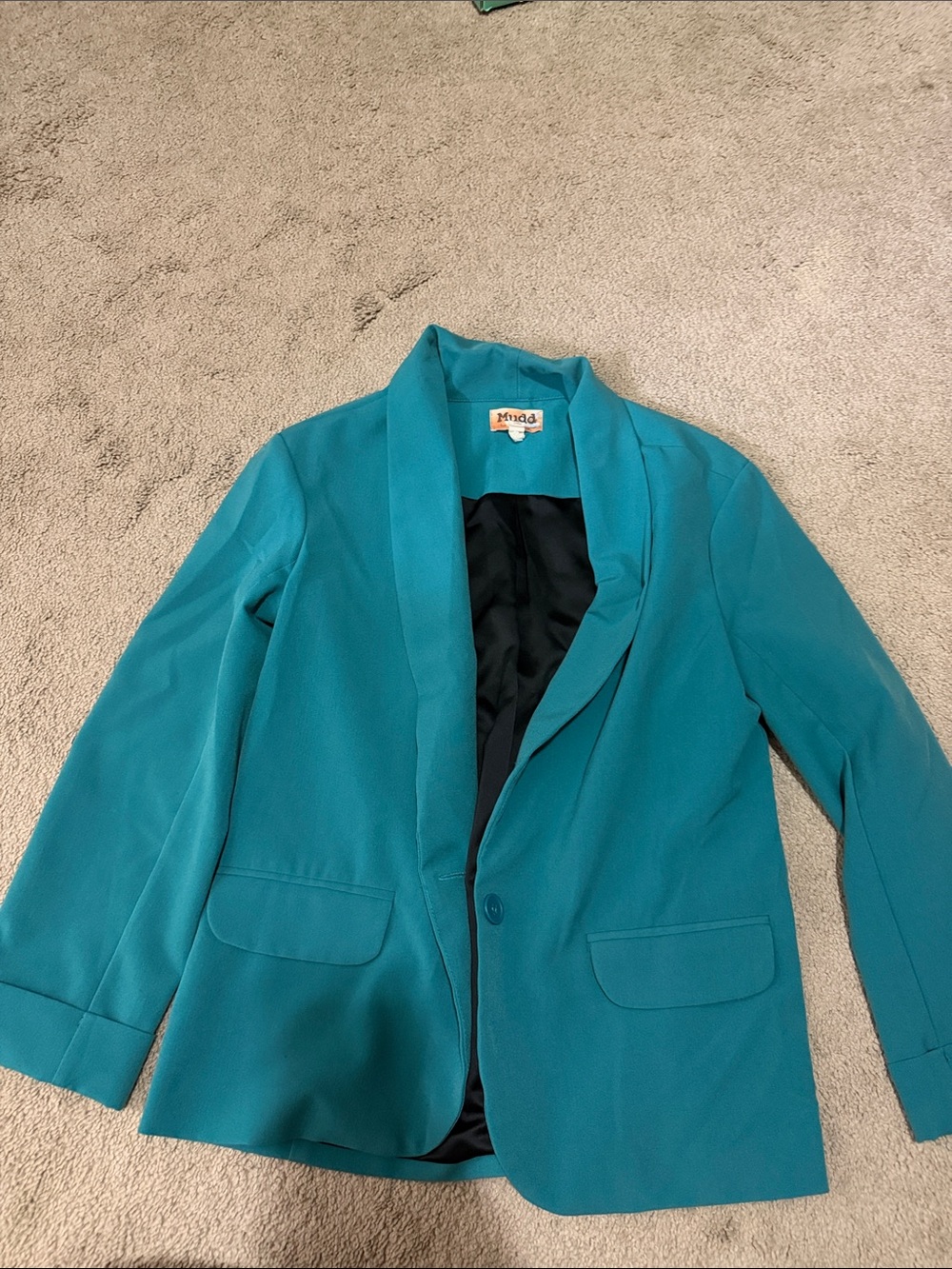 Mudd Teal Shawl Collar Blazer